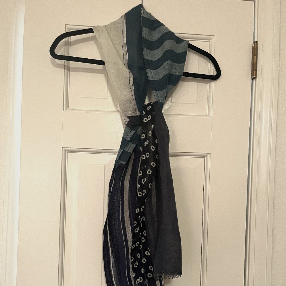 J. Crew 2015 patchwork linen scarf